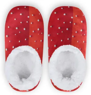 Winter House Slippers for Women/Men with Red And Yellow Autumn Maple Leaves Element Cozy Fleece Slippers