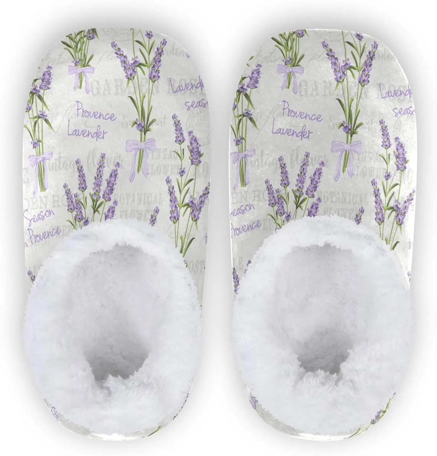 Winter House Slippers for Women/Men with Seamless Pattern With Cute Teeth Element Cozy Fleece Slippers