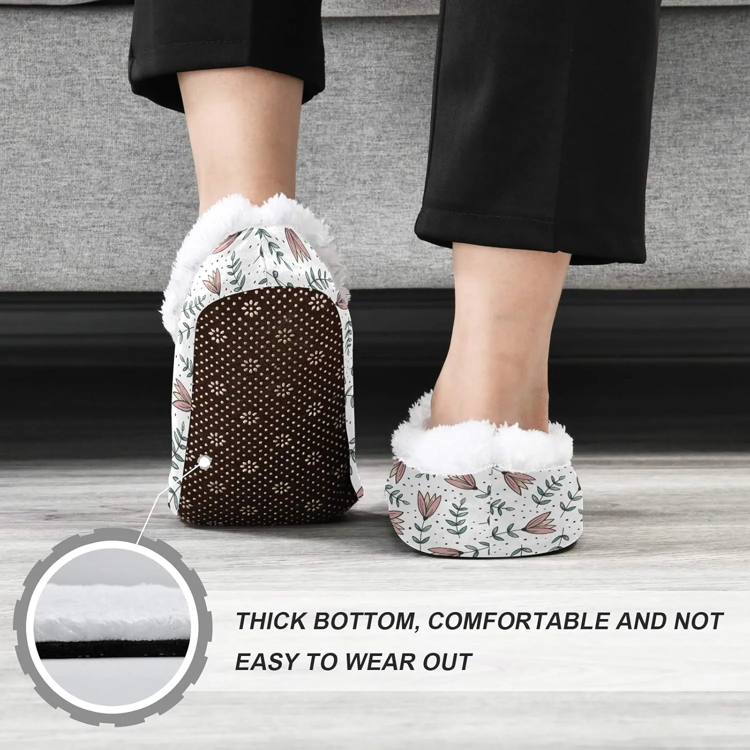 Winter House Slippers for Women/Men with Starry Sky Element Cozy Fleece Slippers