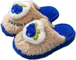 Winter Kawaii Warm Cozy Soft Fleece Fluffy Fuzzy Plush Fruit House Slipper