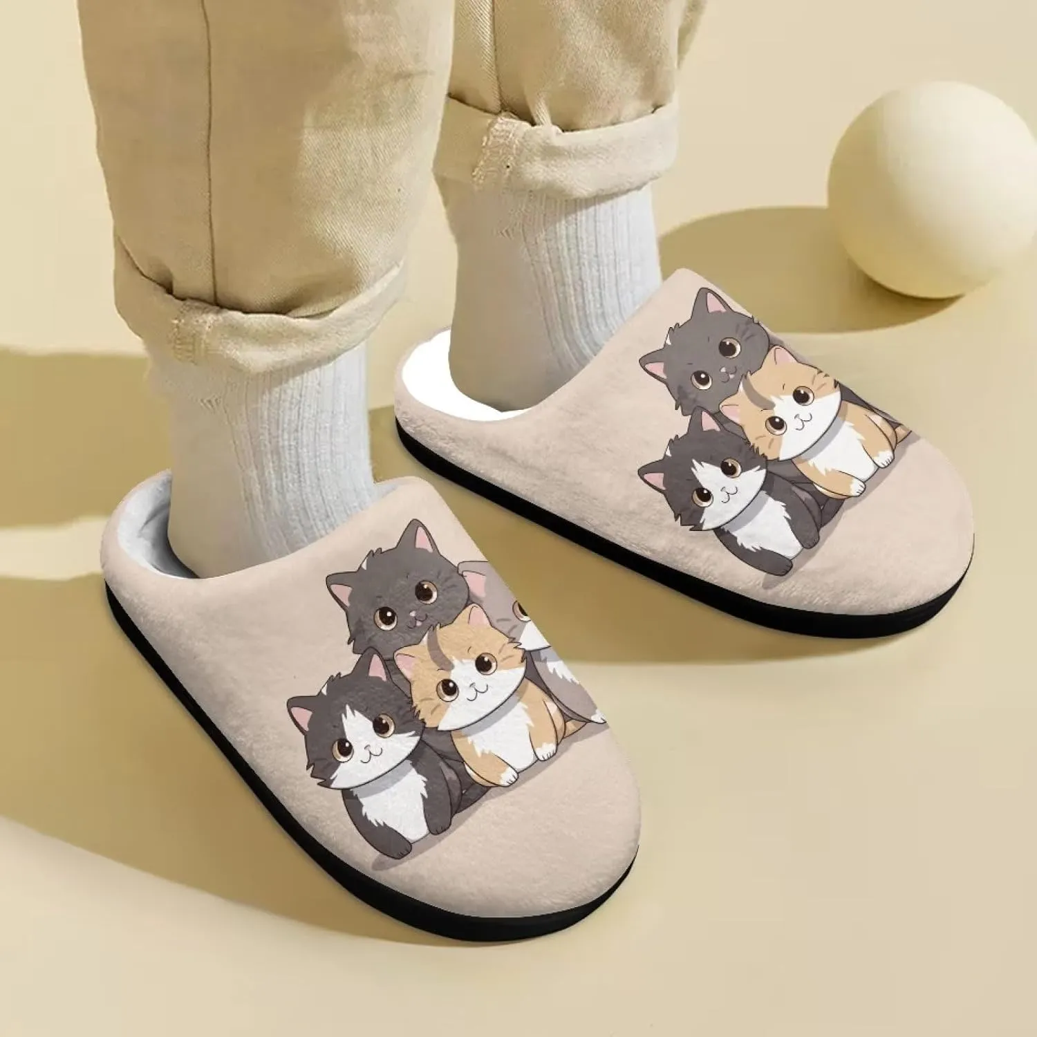 Winter Warm Slipper for Kids Girls Boys Comfy Home House Shoes Size 9-14.5