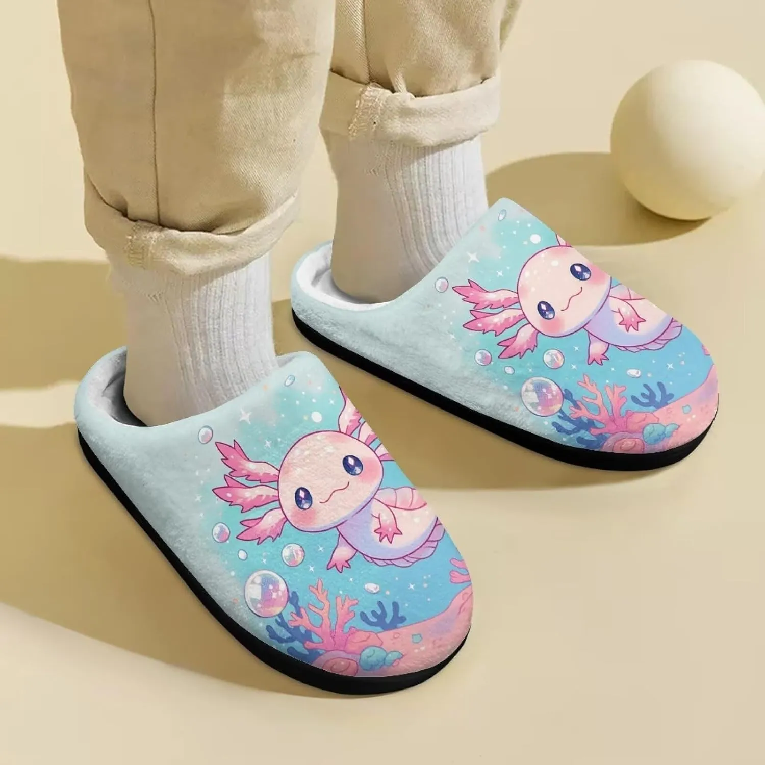 Winter Warm Slippers for Girls Kids Boys Size 9-15 Indoor Outdoor Fuzzy Slippers