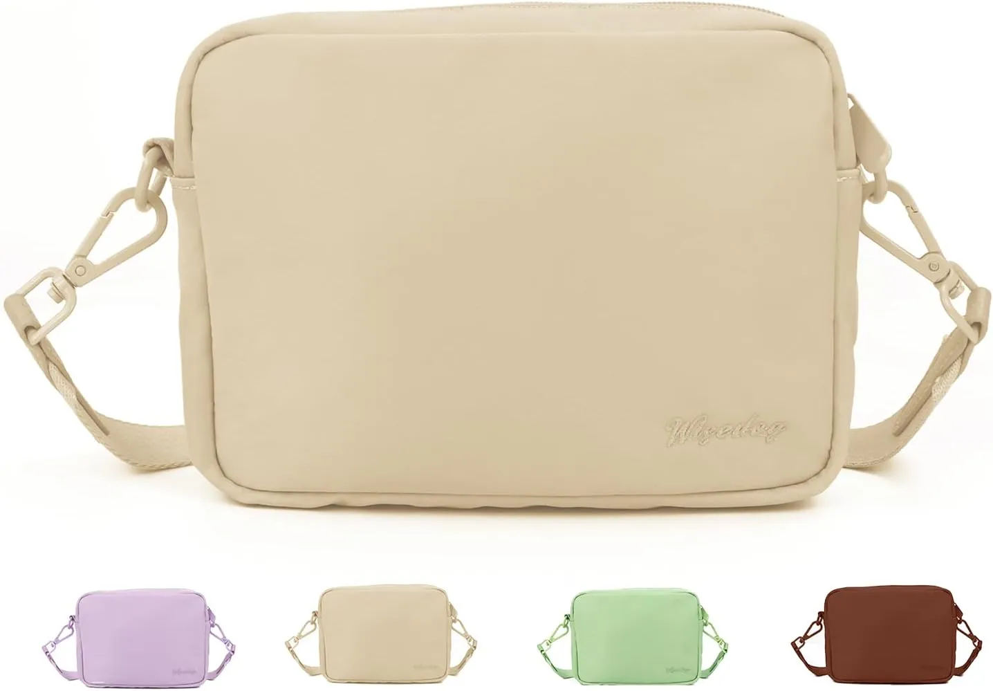 Wisedog Waterproof Dog Treat Pouch: Durable Convenient Dog Training Bag, Used as Fanny Pack & Cross-Body Bag, Built-in Dog Poop Bag Dispenser, Suitable for Small, Medium and Large Dogs (Sand Color)