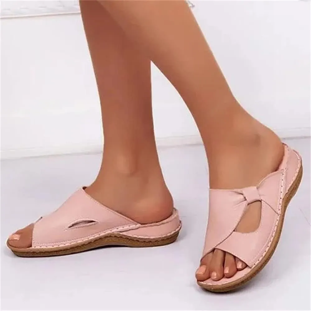 Women Casual Summer Daily Comfy Slip On Sandals, Womens Sandals with Arch Support, Comfy Sandals for Women