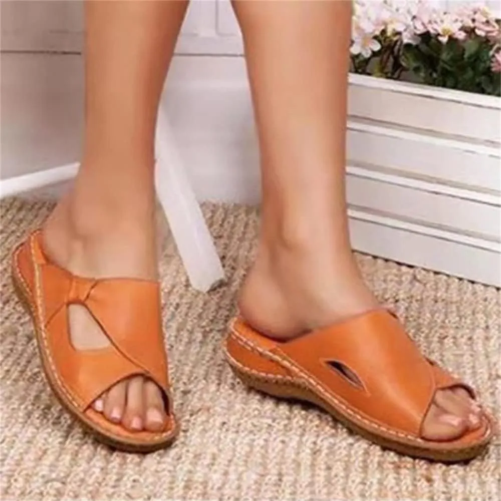 Women Casual Summer Daily Comfy Slip On Sandals, Womens Sandals with Arch Support, Comfy Sandals for Women
