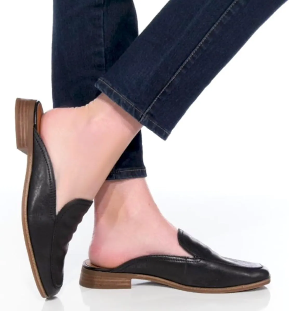 Women Low Flat Heel Mules Square Closed Toe Two-Toned Mule Sandals Slip-On 1” Chunky Stacked Heels Loafers Backless Slide Shoes Patchwork Office Club Comfort Daily Casual Retro 4-11 M US
