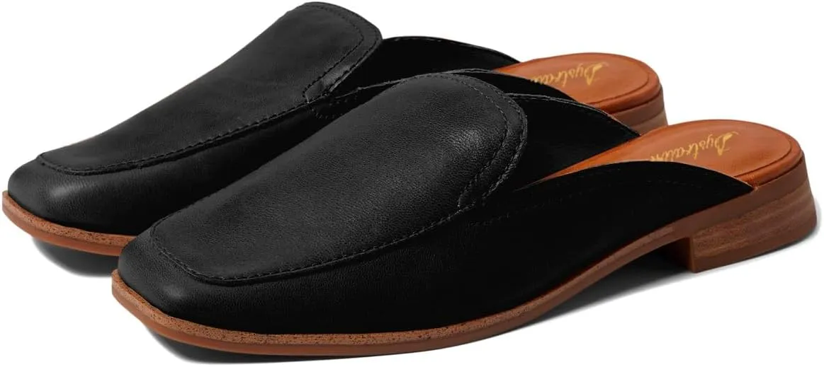 Women Low Flat Heel Mules Square Closed Toe Two-Toned Mule Sandals Slip-On 1” Chunky Stacked Heels Loafers Backless Slide Shoes Patchwork Office Club Comfort Daily Casual Retro 4-11 M US