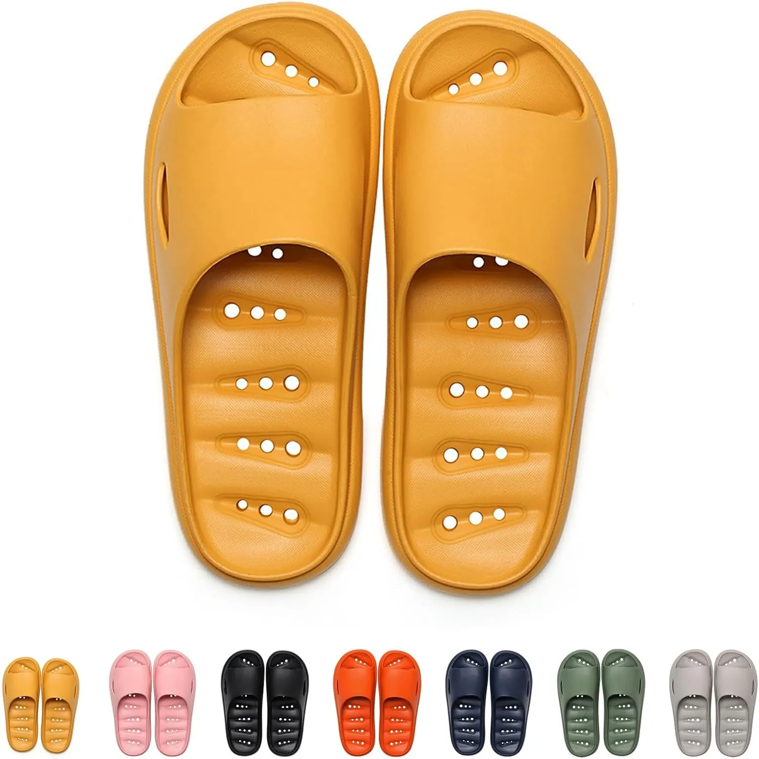 Women Shower Slippers, Men Bathroom Sandals House Non Slip Shoes Beach Pool Bathroom Flat Slides Shoes