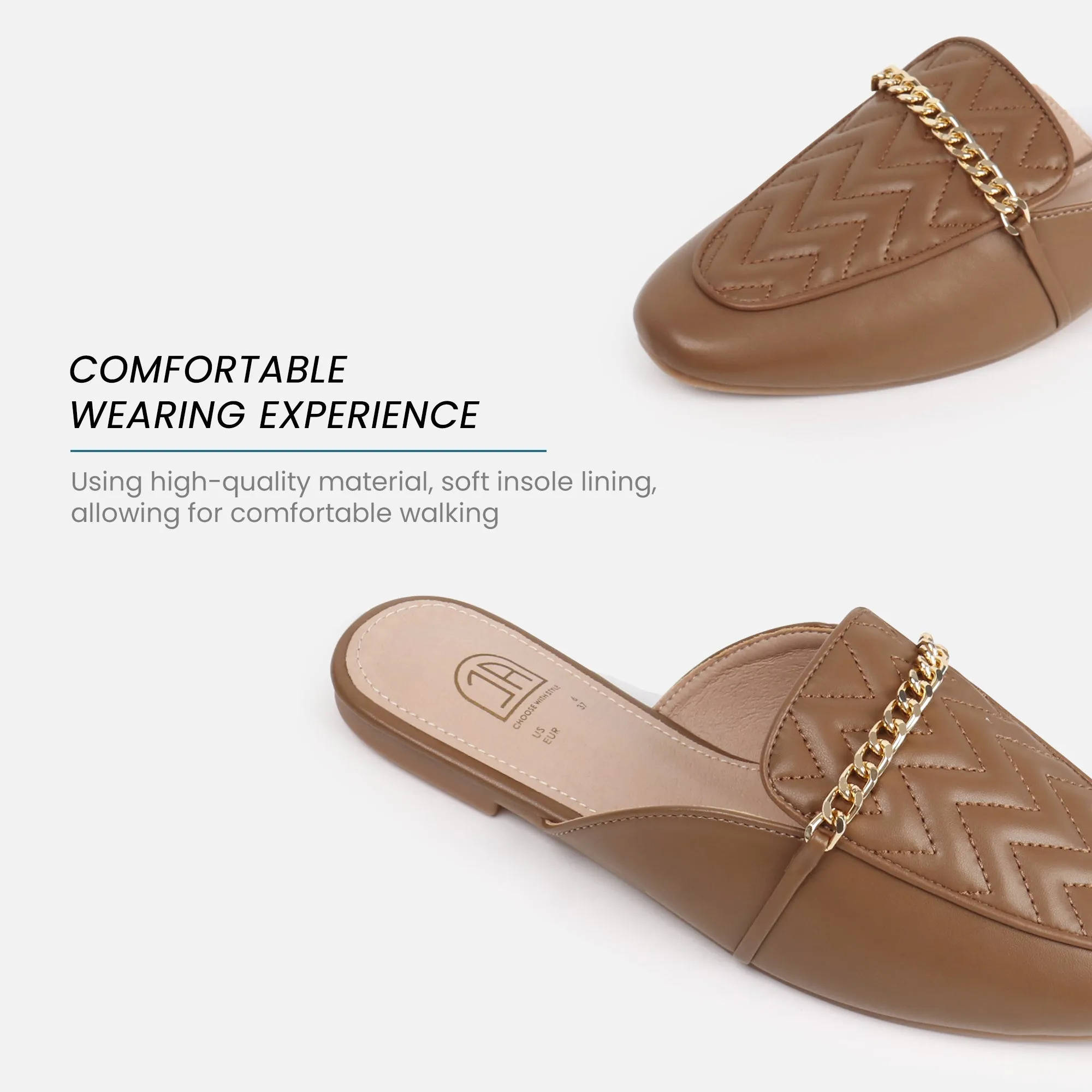 Women Slip on Flat Mule Backless