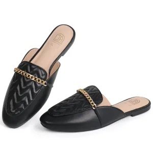 Women Slip on Flat Mule Backless
