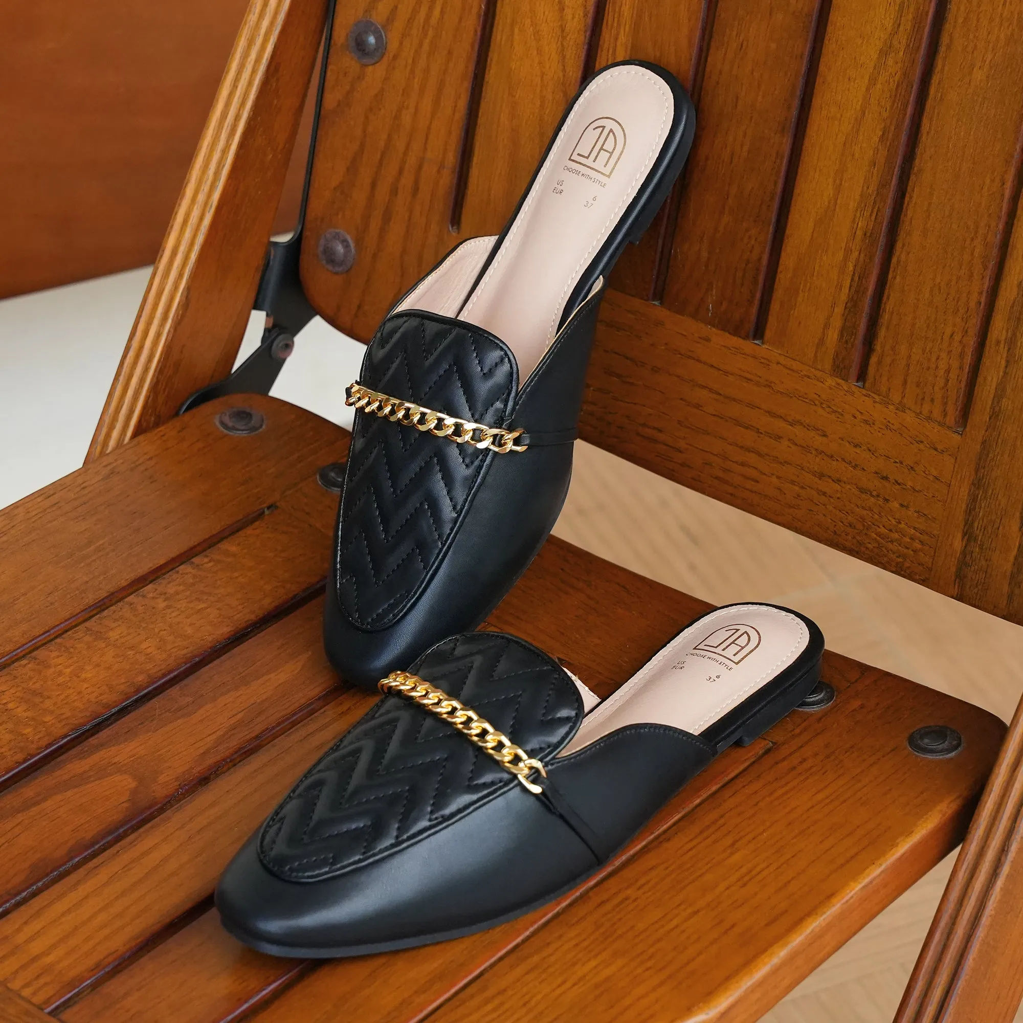 Women Slip on Flat Mule Backless