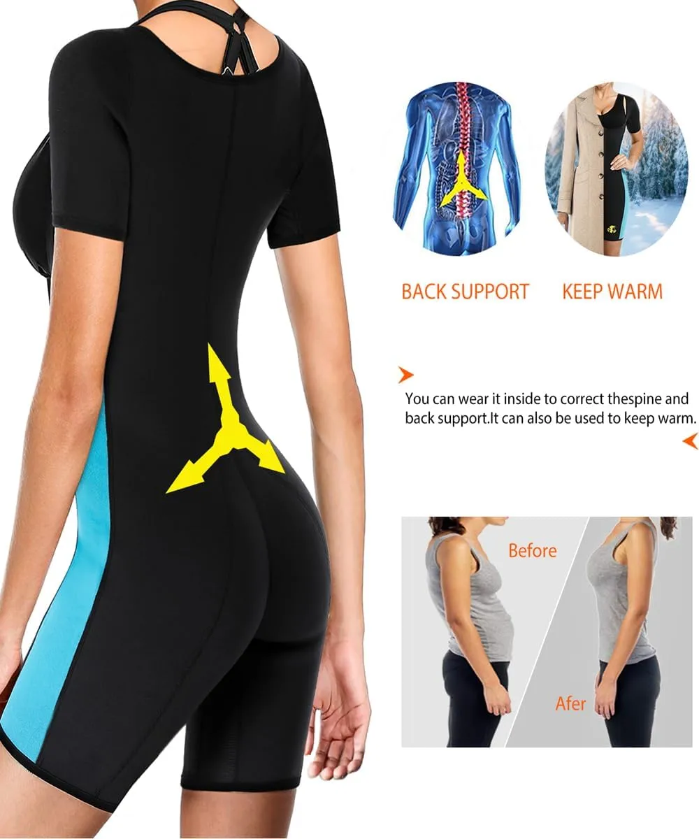 Women's Body Shaper Sauna Vest Suit Sweat Waist Trainer Workout Tank Top Fitness Neoprene Shirt Running