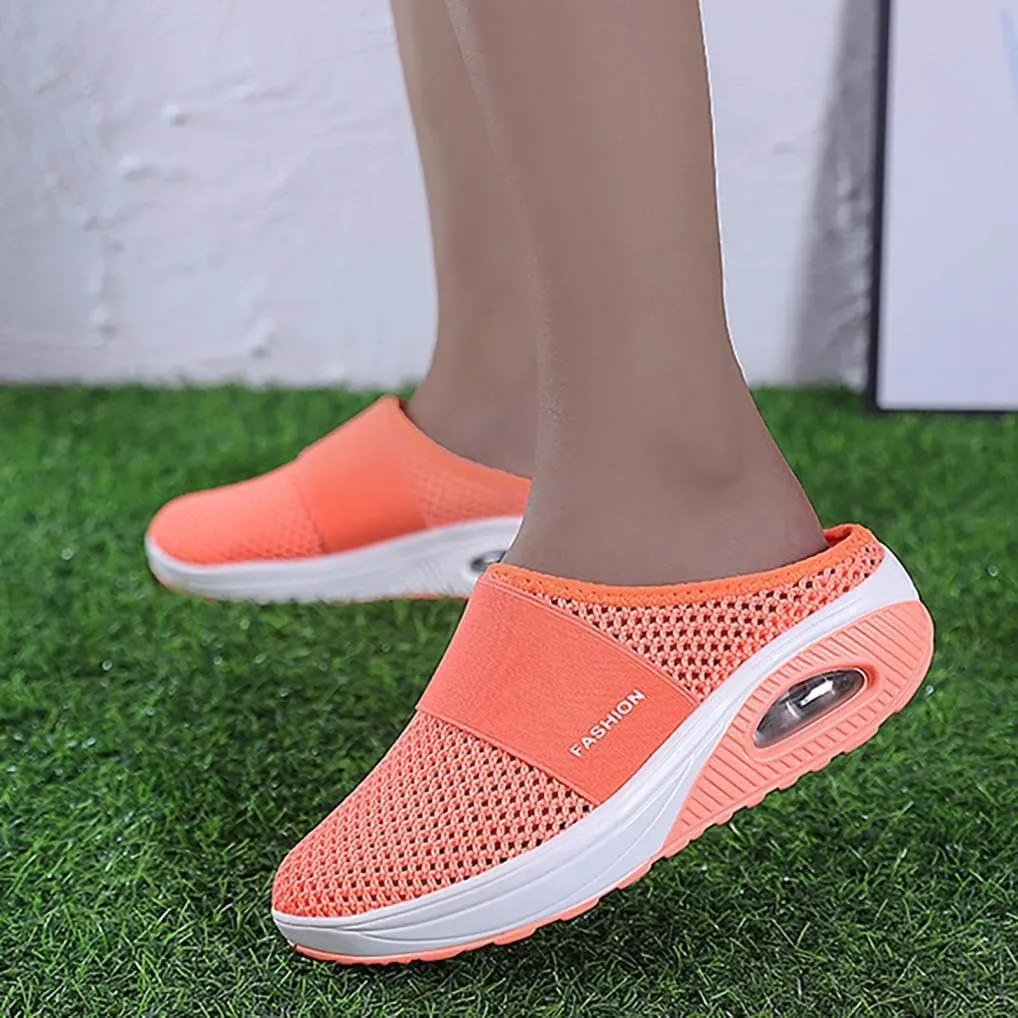 Womens Clogs and Mules Wide Width Slip On Closed Toe Mesh Arch Support Casual Summer Spring Ladies Shoes for Garden