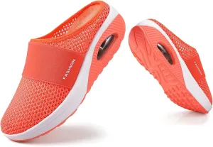 Womens Clogs and Mules Wide Width Slip On Closed Toe Mesh Arch Support Casual Summer Spring Ladies Shoes for Garden