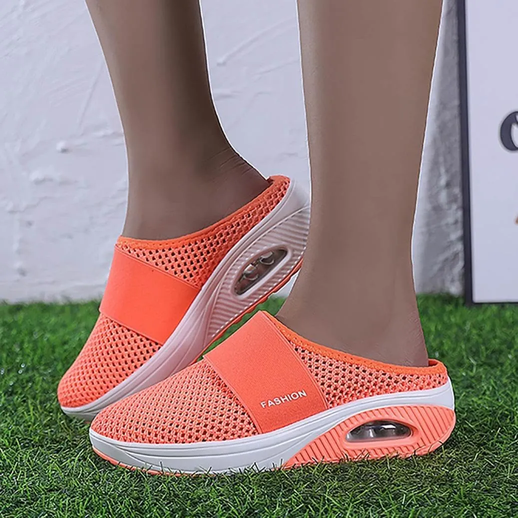 Womens Clogs and Mules Wide Width Slip On Closed Toe Mesh Arch Support Casual Summer Spring Ladies Shoes for Garden
