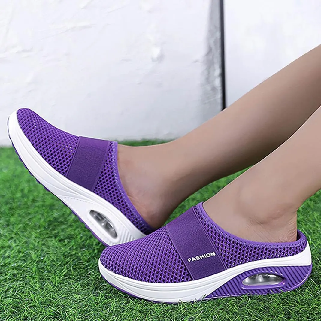 Womens Clogs and Mules Wide Width Slip On Closed Toe Mesh Arch Support Casual Summer Spring Ladies Shoes for Garden