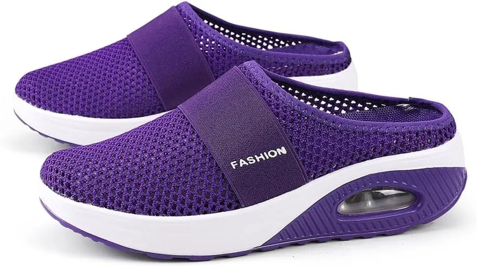 Womens Clogs and Mules Wide Width Slip On Closed Toe Mesh Arch Support Casual Summer Spring Ladies Shoes for Garden