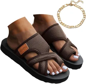 Women's Comfortable Breathable Mesh Flip Flops, Breathable Mesh Sandals, Flip Flops for Women Orthopedic Sandals