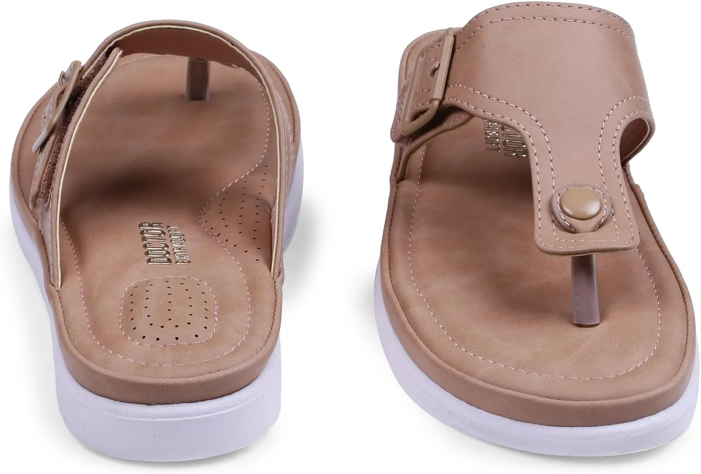 Womens Flat Memory Foam Slippers/Flip-Flops Fashion Stylish Casual Comfortable Diabetic Orthopedic Lightweight Synthetic Slip-on Sandals with Adjustable Buckle for Girls/Ladies D-630