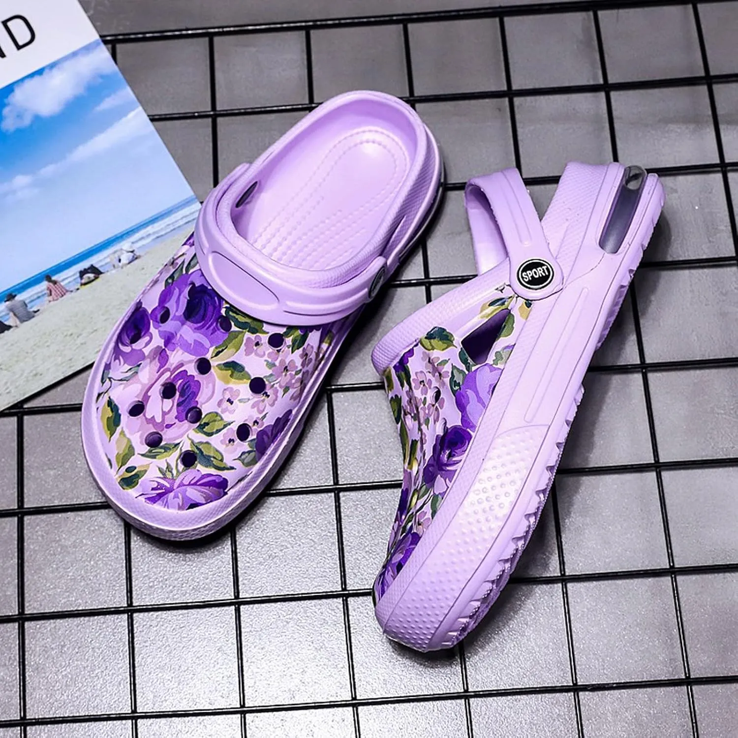 Women's Garden Clogs Shoes Casual Slipper Beach Sandals Anti-Slip Pool Water Shoes Home Slippers Summer Footwear
