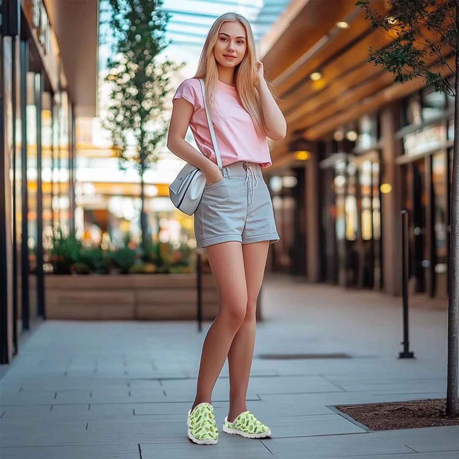 Women's Half Shoes Mules Slip On Sneakers Fashion Comfortable Casual Slippers Walking Vacation Shoes