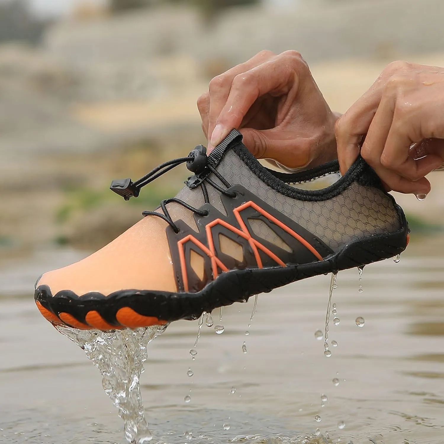 Women's Hiking Shoes Non-Slip Wide Toe Barefoot Footwear Quick Dry Athletic Trainer Running Shoes Beach Pool Aqua Surf Swim Hike Walking Outdoor Sneaker