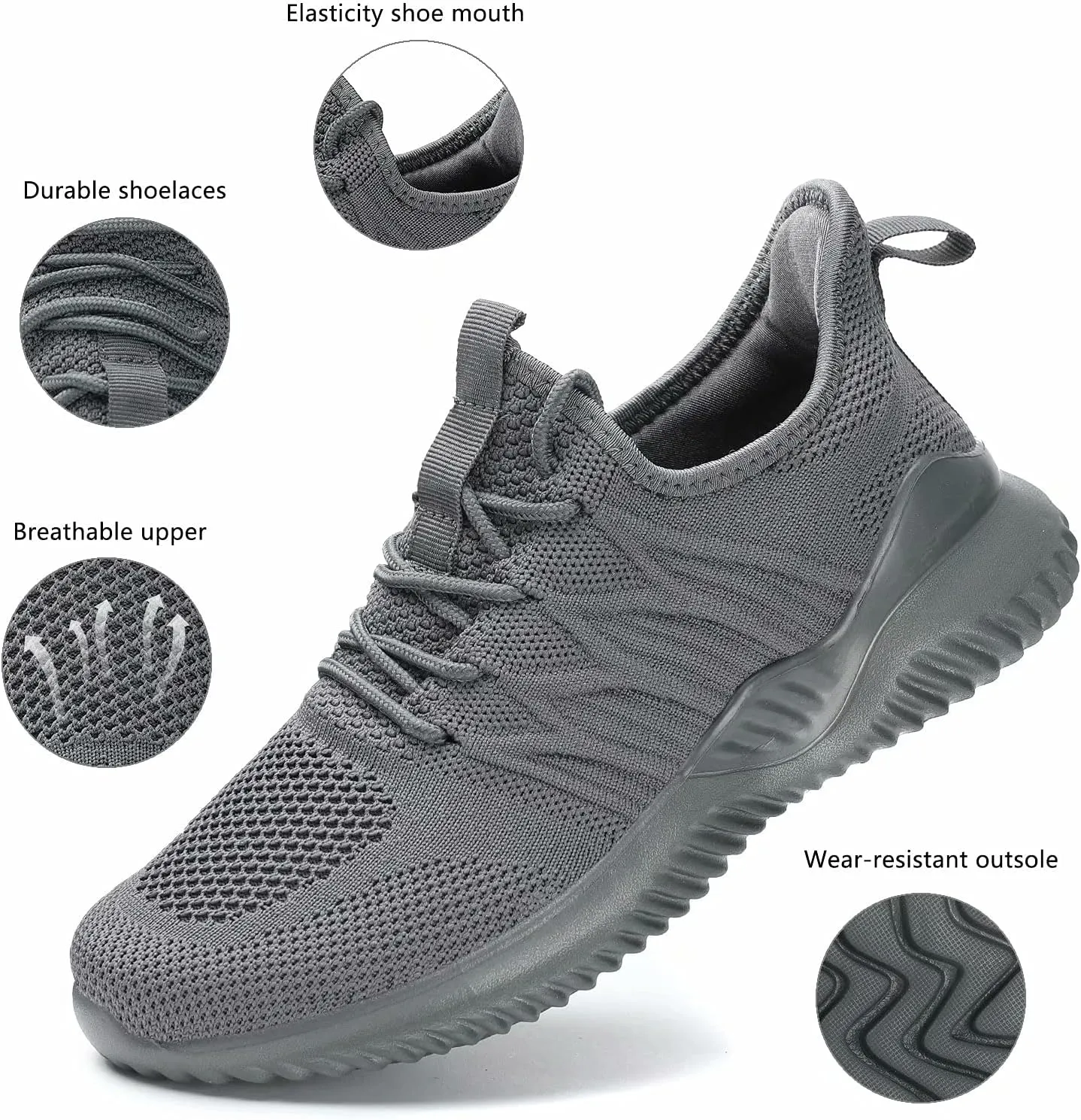 Women's Ladies Tennis Shoes Running Walking Sneakers Work Casual Comfor Lightweight Non-Slip Gym Trainers