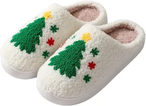 Womens Mens Slippers Halloween Christmas Cute Cartoon Pattern Slipper Anti-slip Design Cozy Indoor House Winter Shoes Soft Plush Warm Slippers Gifts for Girlfriend