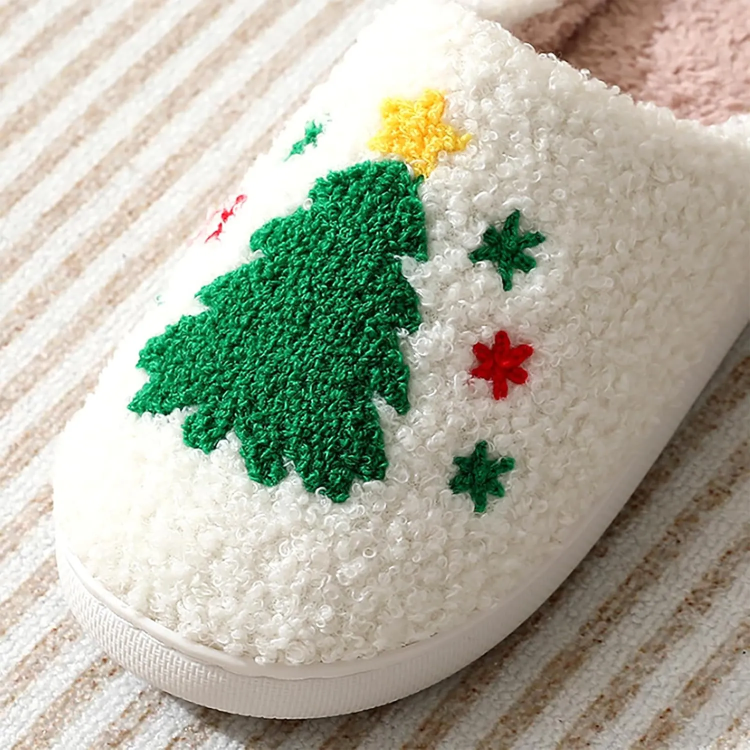 Womens Mens Slippers Halloween Christmas Cute Cartoon Pattern Slipper Anti-slip Design Cozy Indoor House Winter Shoes Soft Plush Warm Slippers Gifts for Girlfriend