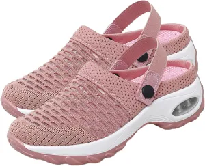 Women's Orthopedic Clogs with Air Cushion Support to Reduce Back and Knee Pressure, Mesh Shoes Slip-On Slippers for Women