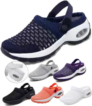 Women's Orthopedic Clogs with Air Cushion Support to Reduce Back and Knee Pressure, Walking Shoes Slippers Sandals Air Cushion Orthopedic Slip On Shoes