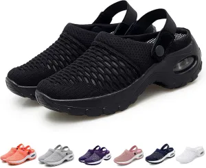 Women's Orthopedic Clogs with Air Cushion Support to Reduce Back and Knee Pressure,Mesh Shoes Slip-On Slippers