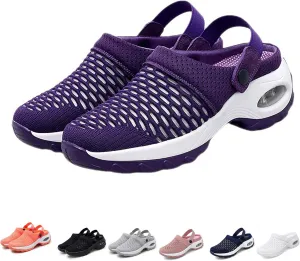 Women's Orthopedic Clogs with Air Cushion Support to Reduce Back and Knee Pressure,Mesh Shoes Slip-On Slippers