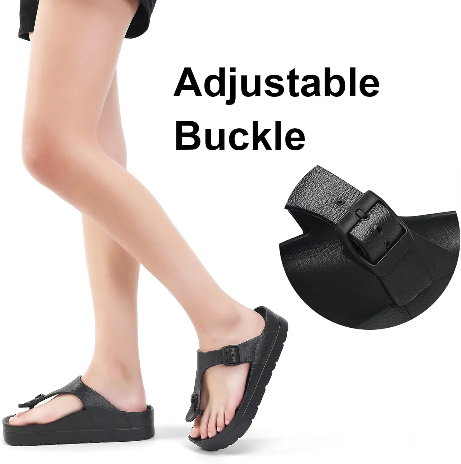 Women's Platform & Wedge Sandals with Arch Support for Woman Slides Comfort Lightweight Outdoor Slippers Ultra Cushion