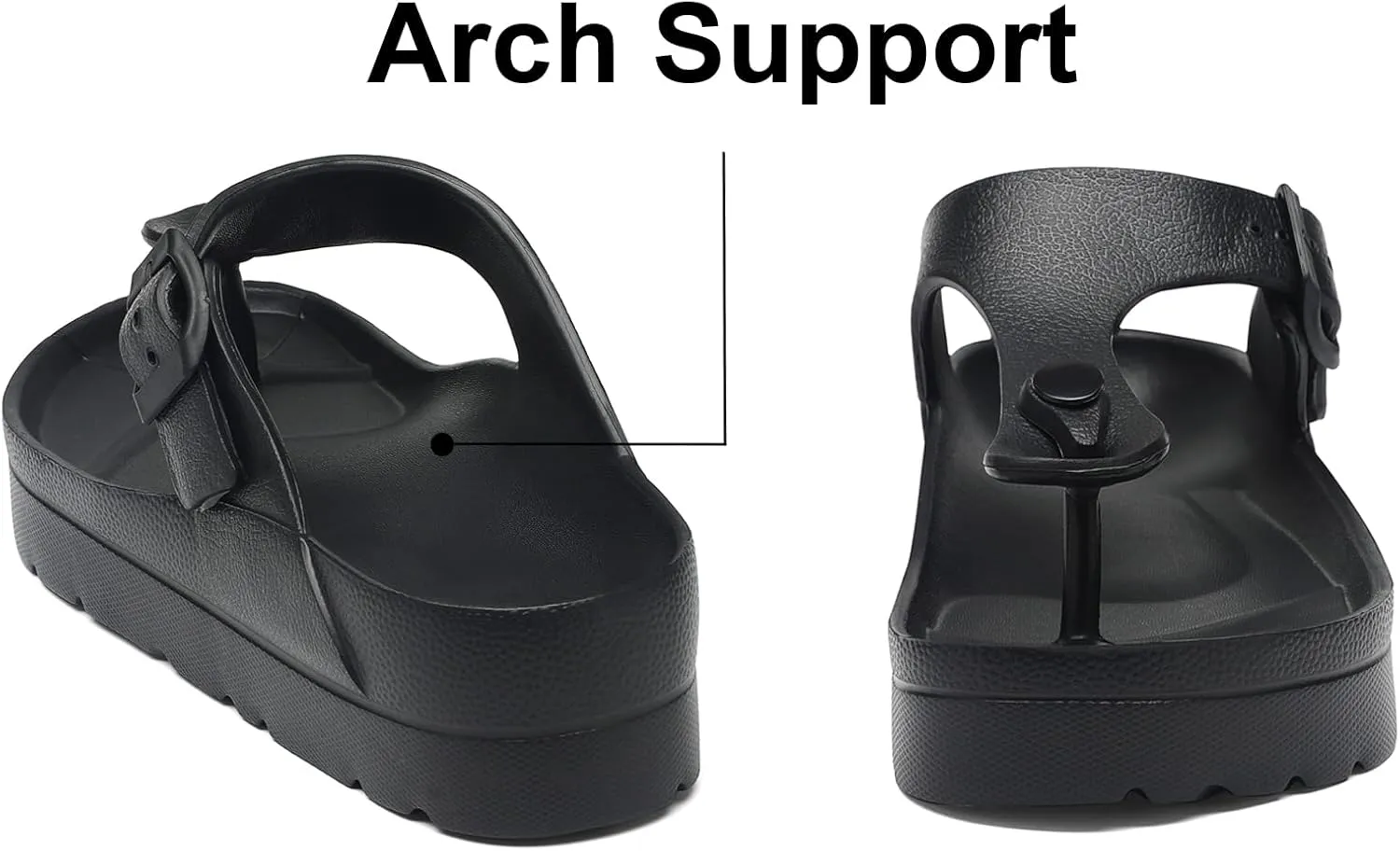 Women's Platform & Wedge Sandals with Arch Support for Woman Slides Comfort Lightweight Outdoor Slippers Ultra Cushion
