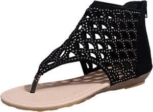 Womens Platform Wedge Sandals Dressy Summer Shoes Comfortable Ankle Strap Open Toe Boho Espadrille Slides for Casual Beach Walking Outdoor Activities Orthopedic Shoes for Women