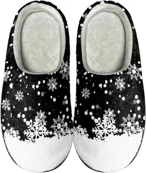 Women's Slip-On Slippers Warm Closed Toe House Sandals Anti-Skid Sole with Wide Widths Slipper Fall Shoes