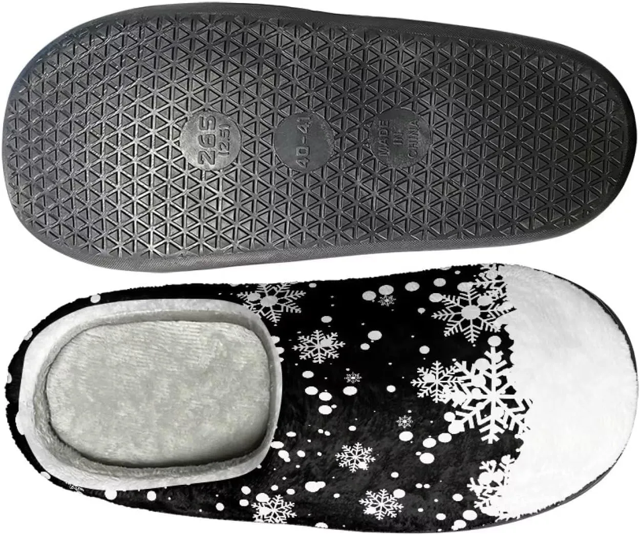 Women's Slip-On Slippers Warm Closed Toe House Sandals Anti-Skid Sole with Wide Widths Slipper Fall Shoes