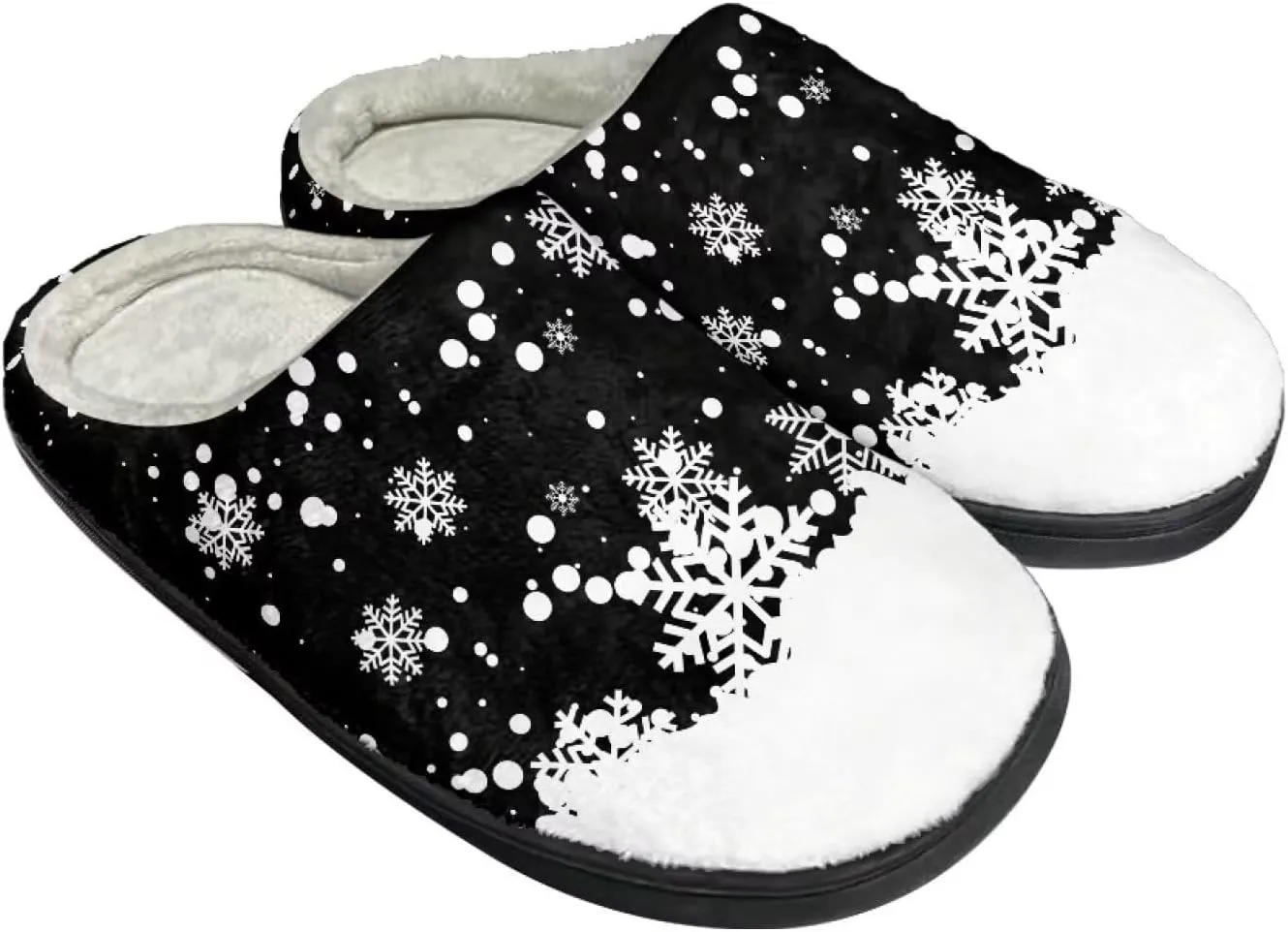 Women's Slip-On Slippers Warm Closed Toe House Sandals Anti-Skid Sole with Wide Widths Slipper Fall Shoes
