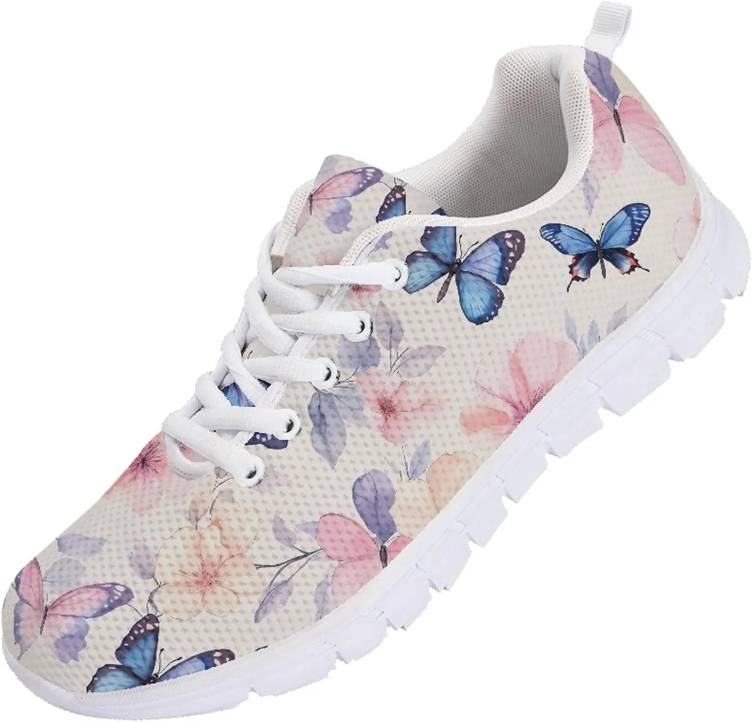 Womens Sports Shoes Trainer Running Causal Travel Sneaker Walking Low Heel Lace up Breathable Flexible Shoe