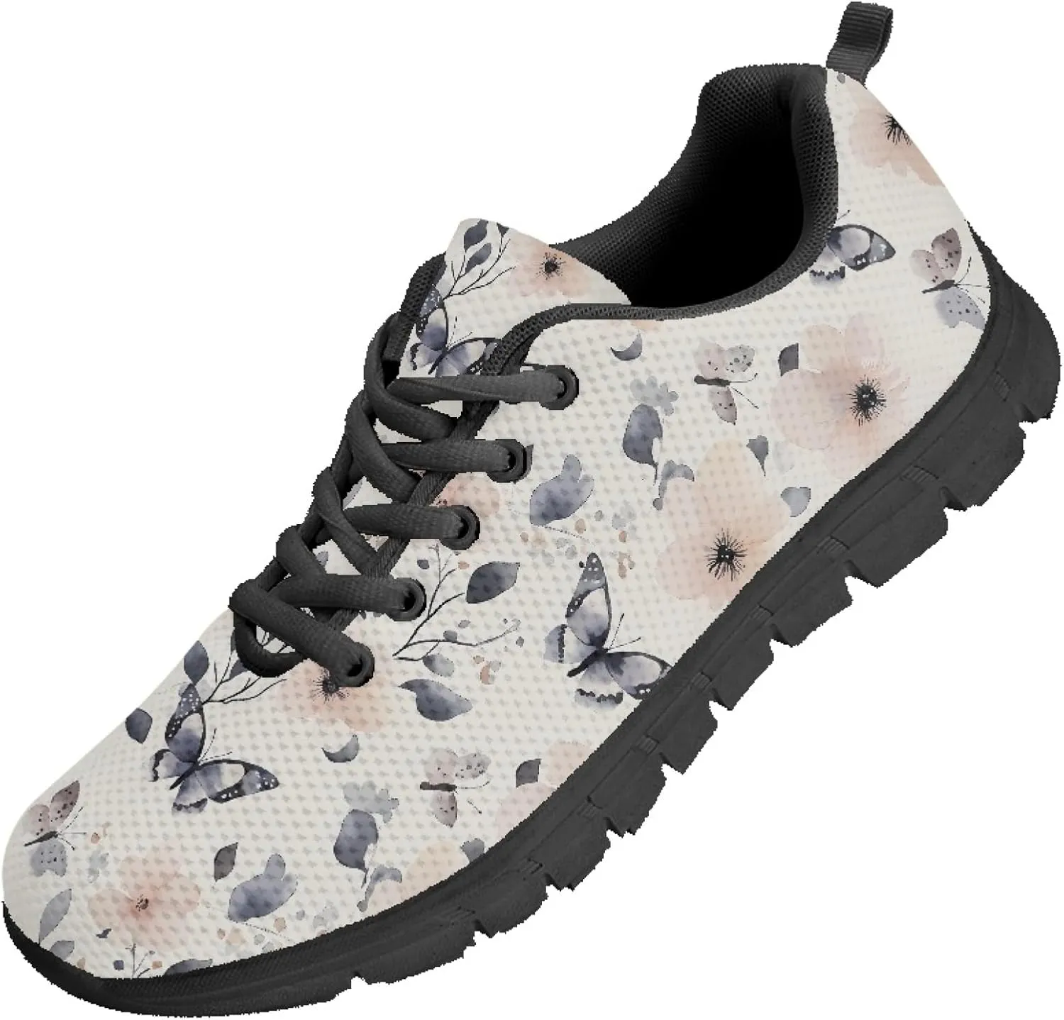Womens Sports Trainer Running Shoes for Teens Causal Travel Sneaker Walking Low Heel Lace up Breathable Flexible
