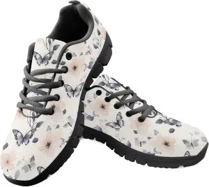Womens Sports Trainer Running Shoes for Teens Causal Travel Sneaker Walking Low Heel Lace up Breathable Flexible