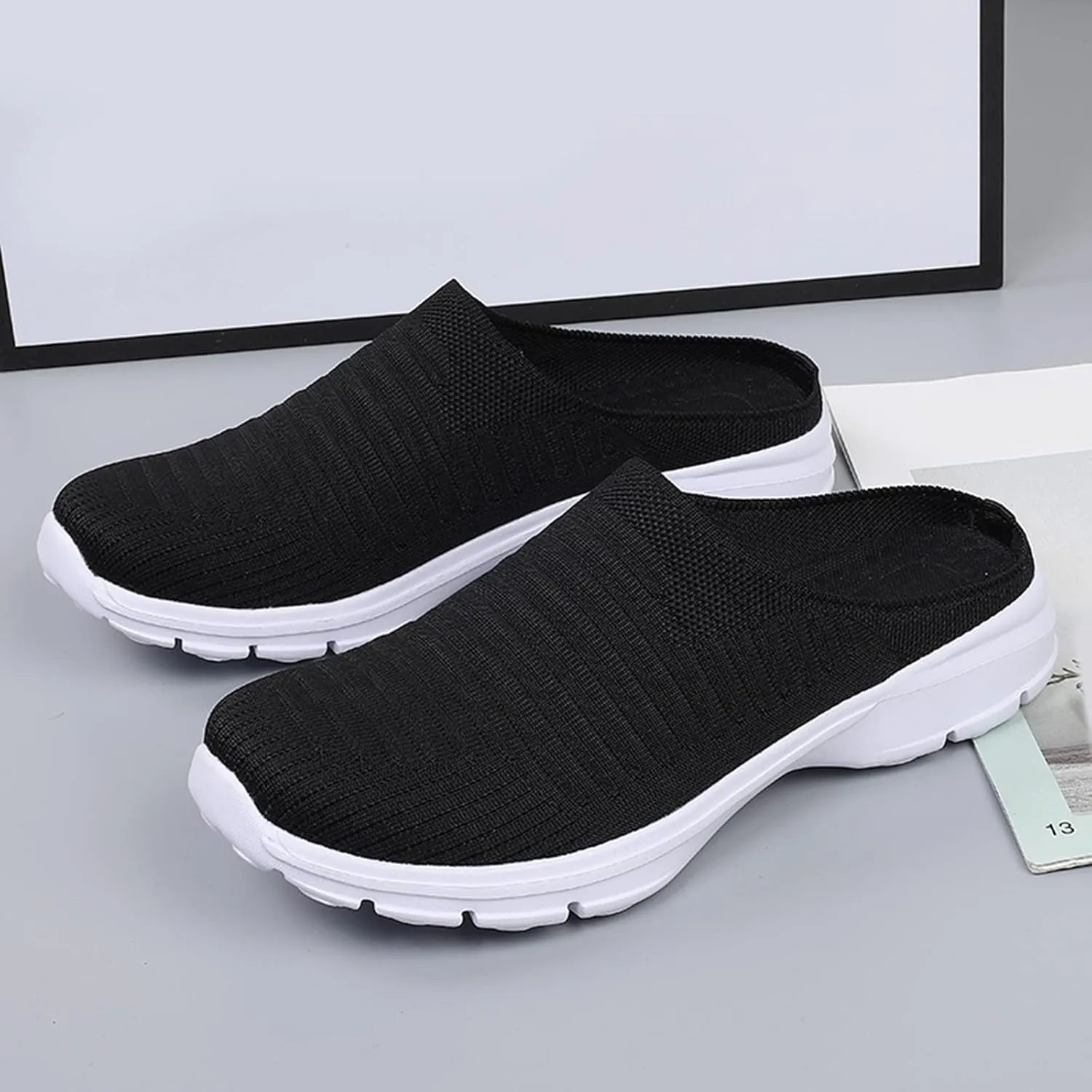 Womens Summer Breathable Mesh Slippers Slip On Shoes Women Winter Brown Casual Shoes Fashion Sneakers 2025 Brown Tennis Shoe Loafers Casual Slip On