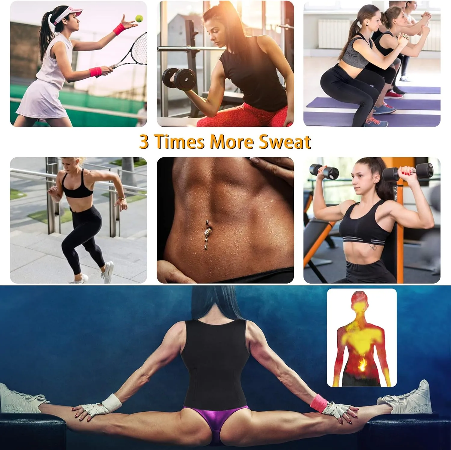 Womens' Waist Trainer Neoprene Sauna Suit Body Shaper