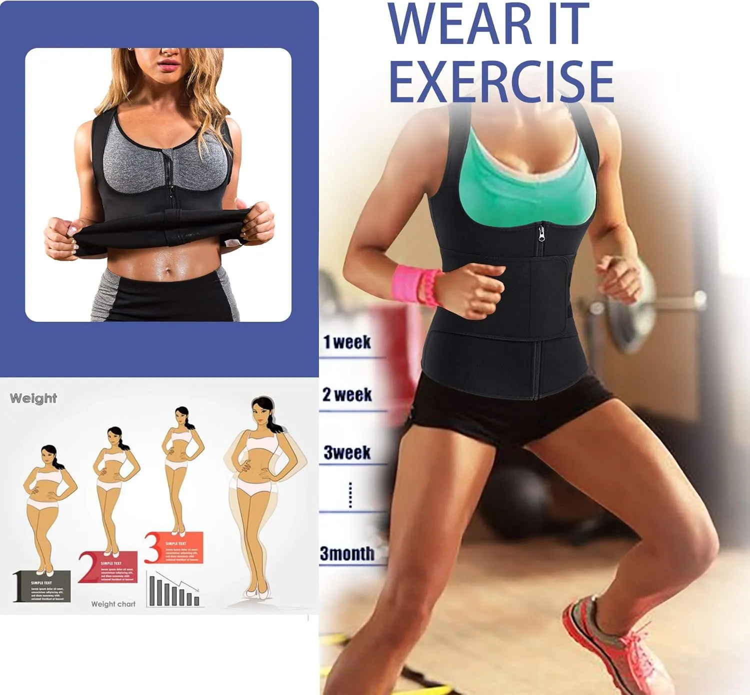 Womens' Waist Trainer Neoprene Sauna Suit Body Shaper