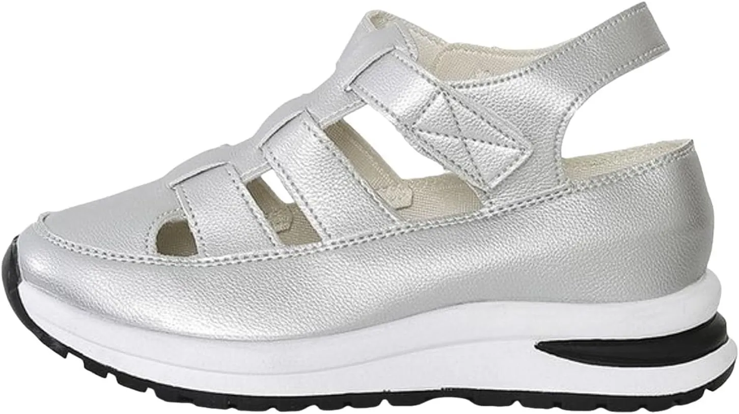 Women's Wedges Sandals Breathable Comfortable Platform Closed Toe Non Slip Sneakers Casual Hollow Out Sandals