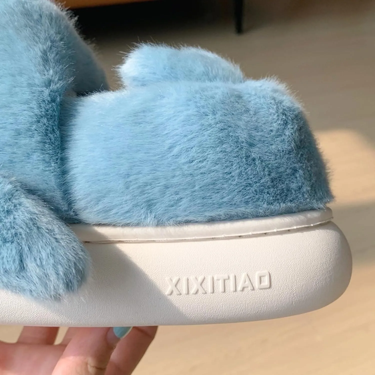 XIXITIAO Fuzzy Slippers,Cute Slippers for Women Men,Kawaii Cartoon Animal Slippers Plush House Shoes,Womens Slides for Indoor pantuflas para de mujer
