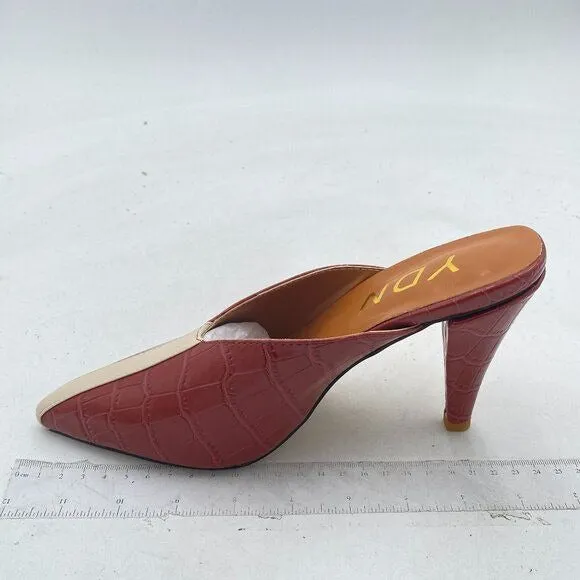 YDN Women's Pointed Toe Crocodile Heels Stiletto Heel Animal Print Pumps Closed