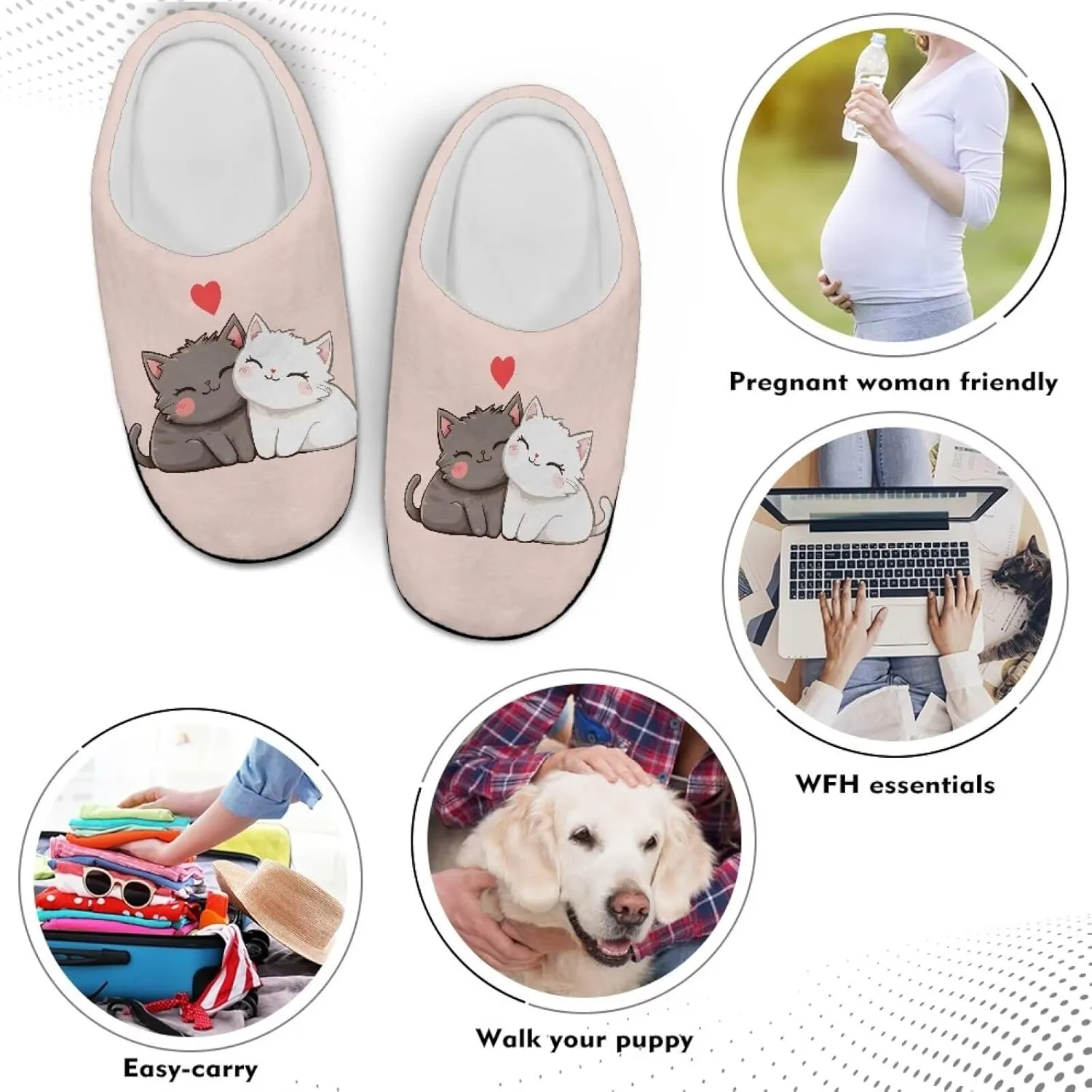 Yzaoxia Slippers for Women Size 5.5-12 Warm Cozy Bedroom Slippers Man Soft Plush House Slippers