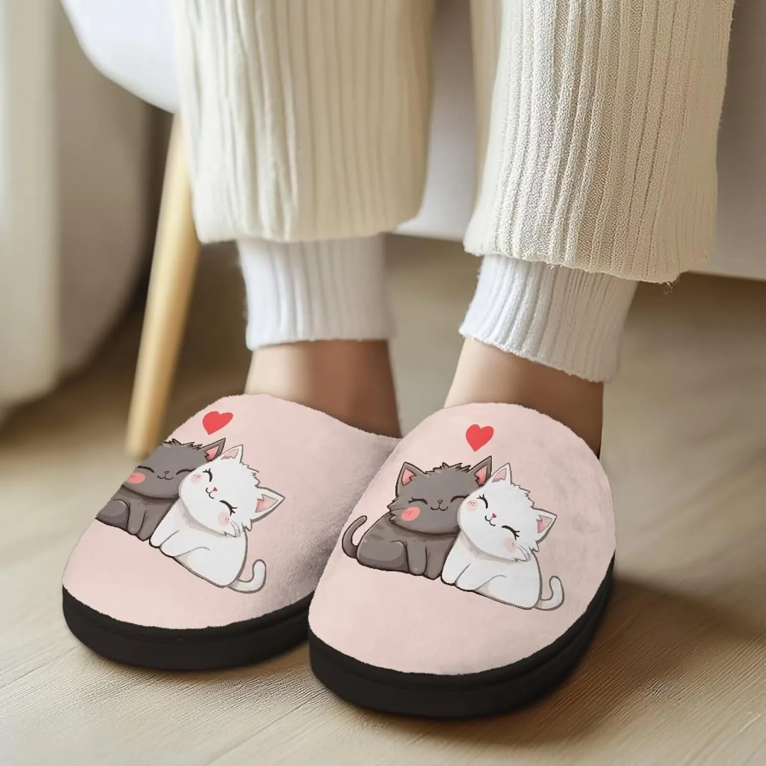 Yzaoxia Slippers for Women Size 5.5-12 Warm Cozy Bedroom Slippers Man Soft Plush House Slippers
